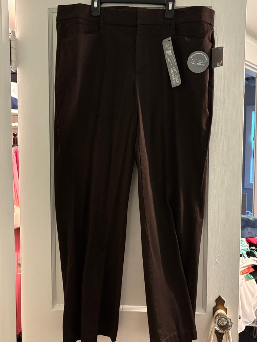 No Gap Waistband Dress Pants - Brown